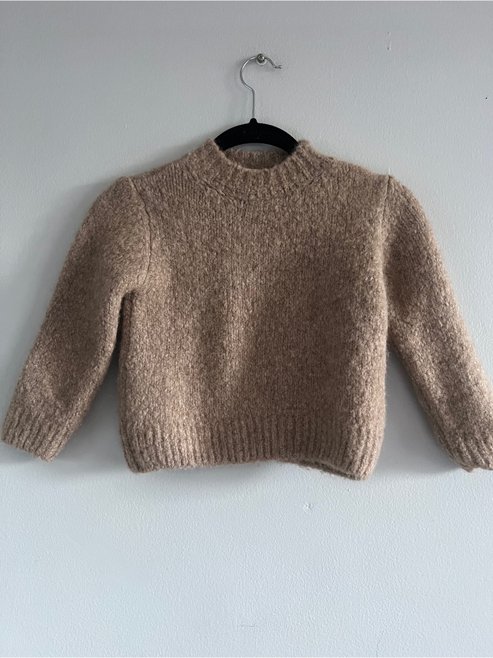 Finger in the Nose LONA  Latte Round Neck Alpaca Blend Sweater size 4/5